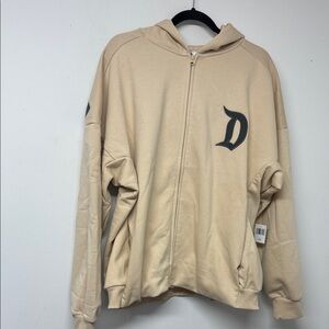 Disney Cream Hoodie with Black Logo
